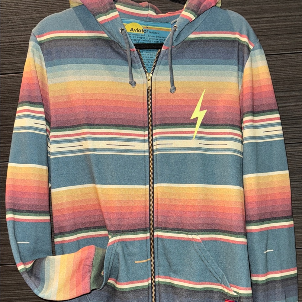 Aviator Nation Tulum HandDyed Hoodie sz L - Picture 4 of 6